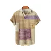 Chemises décontractées pour hommes à carreaux à manches courtes chemise hawaïenne surdimensionnée été bord de mer vacances bouton Tropical Social luxe 5XL vêtements