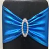 Métallique Or Argent Spandex Chaise Ceintures Bandes Bleu Royal Violet rose Couverture De Chaise Sash Chaise De Noce Decor331B
