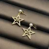 miaos mius perle pentagone étoile m lettre mode tempérament simple polyvalent boucles d'oreilles collier boucles d'oreilles female0206s