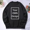 Hoodies voor heren Sweatshirts Je EIGEN ontwerp Merkfoto Aangepaste herensweatshirts Stuur foto-aanpassing DIY Capuchon Herfst Winter Sportkleding Dames 230720