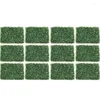 Fleurs décoratives 40x60cm Pack de 12pc Herbe Panneaux Muraux Verdure Artificielle Toile de Fond Intérieur Extérieur Clôture Arrière-Cour Mariage Confidentialité Décor