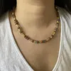Chaînes faites à la main pierre naturelle gris Labradorite perles rouges collier pour femmes vacances d'été bijoux Design Unique goutte