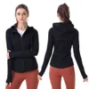 2023 Hot Sale Lulus Align Women's Yoga Hooded Jacket Definiera träning Sportjacka Fitness Jacket Snabbtorkning av sportkläder Topp Solid dragkedja Sweatshirt Sport