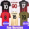 2023 24 Ibrahimovic męskie koszulki piłkarskie 22 23 Bennacer Brahim Tonali Giroud Theo Lazetic Tomori Kjaer Home Away 3rd 4. Bramkarz T230720