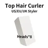 8 huvuden hår curler guld rosepink blå multifunktion hårstyling enhet automatisk curlingjärn för normala hårstrån eu uk oss med gi260a