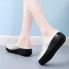 Kleidschuhe 2023 Frühling Herbst Frauen Wohnungen Plattform Loafers Damen Echtes Leder Komfort Keil Mokassins Orthopädische Slip On Freizeitschuhe L230721