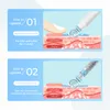 3in 1 mesotherapy Gun Derma Roller 49pin 64pin 피부 회춘을위한 112pin 롤러 헤드 마이크로 니들 방지 여드름 수축 기공 페이스 리프트 워터 라이트 메스군