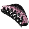 Colorful Rhinestone Big Hair Claw Women Shny Crystal Hairclips Clamping Headwear Crysral Hairpins Accessories Grip Clips & Barrett208m