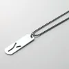 Pendant Necklaces 26 Initial Stainless Steel Letter Necklace For Men Women Fashion Couples Chain Women's Trendy Jewelry