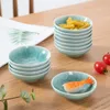 Herb Spice Tools 4 PCS Sauce Seasoning Dish Gravy Boats Small Bowl Porcelain Dinnerware Tableware Lilies Decor Dishwasher and Microwave Safe 230720