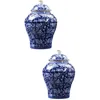 Opslag Flessen 2 Pack Suikerpot Terrarium Fogger Thee Bus Set Handig Delicate Gedroogd Fruit Pot Keramiek Snoep