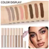 24 colori Matte Liquid Eyeshadow Cream Nude Eye Makeup Long Lasting Eye Shdaow Stick Blush Viola Verde Blu Rosso Contorno Ombra