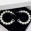 Damen-Perlenohrringe aus 925er-Silber, Charm-Ohrringe für Damen, ringförmig, schlichter Luxus-Schmuck, Hochzeit, Party, Kopfschmuck, Paket mit Box