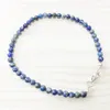 MG0148 Whole Ntural Lapis Lazuli Fußkettchen Handamde Stein Damen Mala Perlen Fußkettchen 4 mm Mini Edelstein Schmuck2641