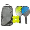 Tennisschläger Pickle Paddles Schlägerset Tragbares Pickle Paddle-Set mit 2 Ultra Cushion-Schlägern und 4 Pickleballs Bällen Schlägertasche 230720