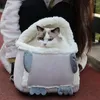 Cat Carriers Portable Pet Bag Carrier Winter Fleece Warme, gezellige hondenrugzak Outdoor Travel Puppy Hanging Chest Bags Accessoires