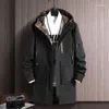 Chaquetas para hombre 2023 cortavientos con capucha primavera otoño abrigo largo para hombre estilo coreano negro 90x gabardina para hombre talla grande 7XL 8XL vestido