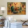 Buntes abstraktes Gemälde auf Leinwand, Herbstfarben, Kunst, einzigartiges handgefertigtes Stillleben-Kunstwerk, Heimdekoration