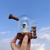 5 tum Ghost Hookah Reting Water Pipe Bong Bottle Silicone Pipe + Glass Bowl