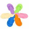 Whole- 100pcs lot Disposable Slipper EVA Foam Salon Spa Slipper Disposable Pedicure thong Slippers Beauty S3129