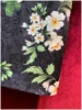 2023 Summer Black Floral Print Jacquard Paillettes Abito senza maniche Girocollo Abiti casual al ginocchio A3Q122218