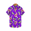 Men's Casual Shirts Man Oversized Beach Elegant Hawaiian Shirt Novelties Trend To Sell Pineapple Pattern Vintage Men Clothing Fashion