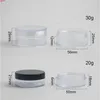 12 XREFILLABLE TOME PURWER POT MED SIELS COSMETIC MAKEUP JAR CONTAINER Handhållen bärbar sifter med svart cap 10g 20g 30G 50GGO2992