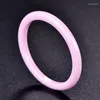 Wedding Rings 3mm Blue Pink Black White Thin Ceramic For Women Charm Jewelry Minimalist Simple Smooth Shiny Size 4-11 No Fade Scratch