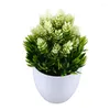 Dekorative Blumen, künstliche Pflanzen, Bonsai-Simulation, kleine Baumornamente, grüne Blumen im Topf, Kunststoff-Gras-Blumentopf, Hausgarten