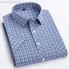 Men's Casual Shirts Plus Large Size 6XL 5XL 100% Cotton Men's Plaid Shirts Short Sleeve Thin Summer Luxury Standard Fit Checked Casual Shirt For Men L230721