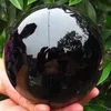 Boule de guérison en boule de cristal d'obsidienne noire naturelle de 60 mm281y