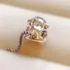 2019 NYA 925 Sterling Silver Sparkling Monkey Charm Pärl med CZ passar Europeiska Pandora Style Jewelry Armband Necklace2569