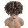 6 polegadas de substituição de cabelo humano virgem da Malásia 8x10 peruca cor marrom 4 # Bouncy Curl Center Renda unidade Austrália para homens