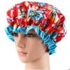 Bonnets De Douche Mode Cap Chapeau De Bain Imperméable Double Couche Femmes Fournitures Impression Cheveux Er Salle De Bains Accessoires Shampooing -Proof Drop De Dhvhx