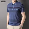 Polo da uomo Grado superiore Processo di lavaggio Stampa Designer Estate Mens Polo manica corta a righe Top casual Moda Uomo Abbigliamento 230720