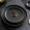 Пластины для посуды керамический обеденный залог набор набор блюда 8/10 дюйма фарфоровой фарфоровой