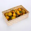 Dinnerware Sets Fruit Bowl Woven Basket Veggie Tray Wooden Party Supply Container Storage Packing