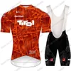 Conjuntos de Camisas de Ciclismo 2023 Equipe Tirol Conjunto Homens Roupas Vermelhas Kits de Verão Camisa de Bicicleta de Estrada Terno Bib Shorts MTB Maillot 230721