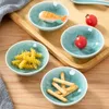 Herb Spice Tools 4 PCS Sauce Seasoning Dish Gravy Boats Small Bowl Porcelain Dinnerware Tableware Lilies Decor Dishwasher and Microwave Safe 230720