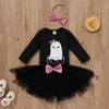 Kleding Sets Ma Baby 0 24 M geboren Meisjes Halloween Kostuums Kleding Set Ghost Print Romper Tutu Rokken Outfits DD40 230720