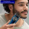 Clippers Trimmers VGR CordCordless 120mm Adjustable Beard Hair Trimmer For Men Grooming Edge Rechargeable Electric Hair Clipper With 38 Setting x0728