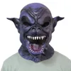 Партия маски Хэллоуин жуткий злой синий монстр маска демон ужас одевать призрак латекс.