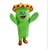 2024 nouveaux costumes de mascotte de cactus vert d'halloween costume de personnage de dessin animé tenue de fête en plein air de Noël taille adulte vêtements de publicité promotionnelle