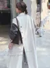 男性Sフーディーズスウェットシャツランレムカラーブロックロングトレンチコートボタン付き背面の女性のゆるいウインドブレーカーファッション服2R5809 230720