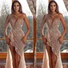 Dubai Design cekinowe sukienki wieczorowe na Bliskim Wschodzie One ramię gittle imprezowe sukienki Turkish Prom Dress Vesta307d