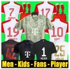 Kids Kit en volwassen voetbalshirts sets met sokken 23 24 Bayern thuis uit derde doelman NEUER DE LIGT TEL SANE 2023 2024 voetbalshirt HERNANDEZ jongens uniform