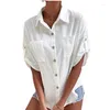 Men's Sweaters Women's Blouse 2023 Summer Lapel Shirt Top Cotton Fashion