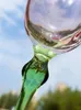 نبيذ أكواب صغيرة زهرة طازجة الزجاج الزجاجي في العصور الوسطى الأحمر خمر كأس فرنسي عيد الحب هدية بيرة خضراء وردية اللون