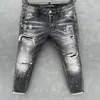 DSQ PHANTOM TURTLE Jeans Masculino Clássico Moda Jeans Hip Hop Rock Moto Masculino Design Casual Jeans Rasgados Desgastado Skinny 284v