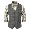 Chalecos para hombre, chaleco de traje Vintage, Tweed May Khaki, vestidos formales elegantes de talla grande en inglés para hombres, trajes de boda 2023 Steampunk